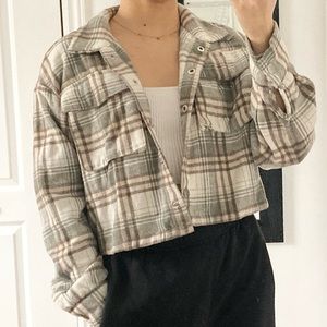 Cropped Flannel Shacket